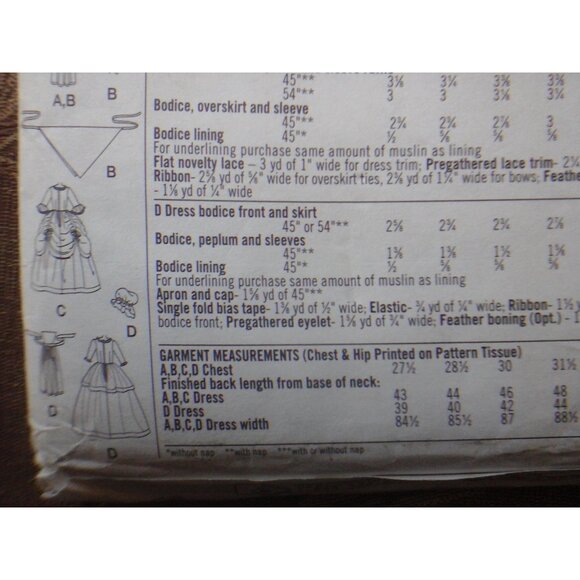 Simplicity pattern 9742 child costume pioneer prairie dress UNCUT size 7 to 14 - Picture 7 of 9